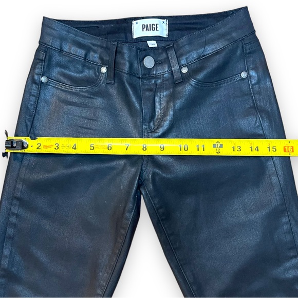 Women’s Paige Verdugo Ultra Skinny Black Jeans with Luxe Finish - Size 25 - Picture 4 of 8